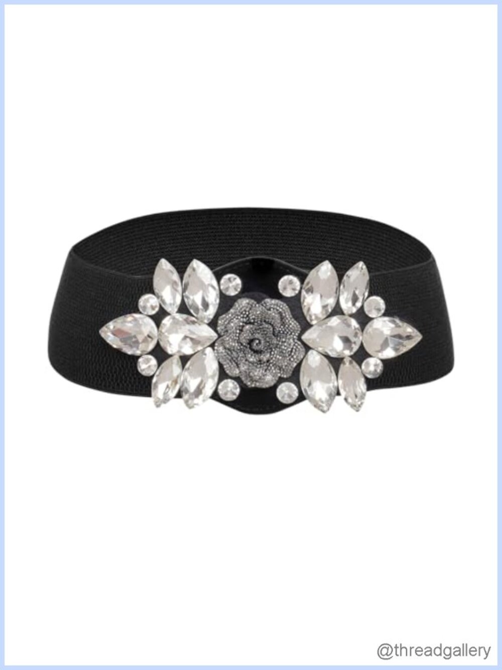 Rhinestone Stretch Belt Elastic Wide Waist Wedding Party Accessory